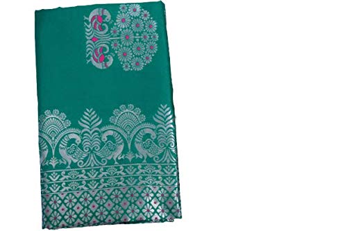 Silver peacock Banarasi Silk Saree